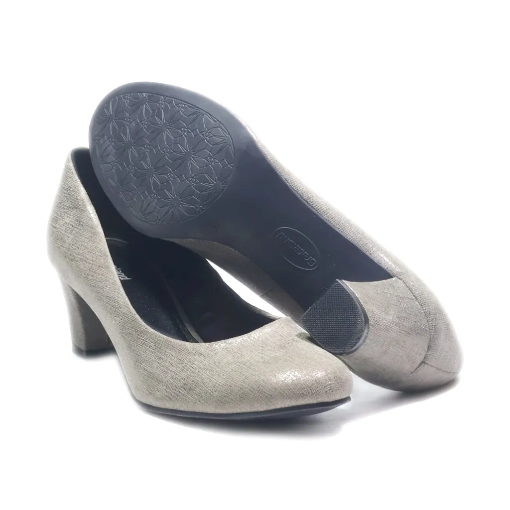 Graceland Mid-Heel Shoes Suede Grey Colour For Women