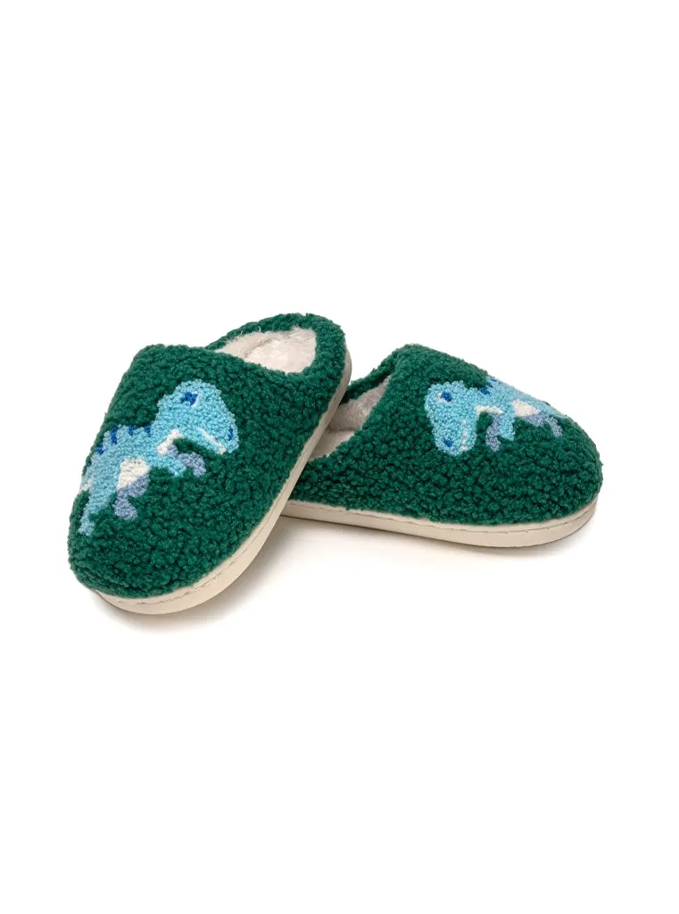 Green Dino Slippers