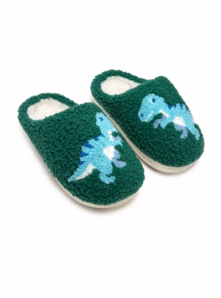 Green Dino Slippers