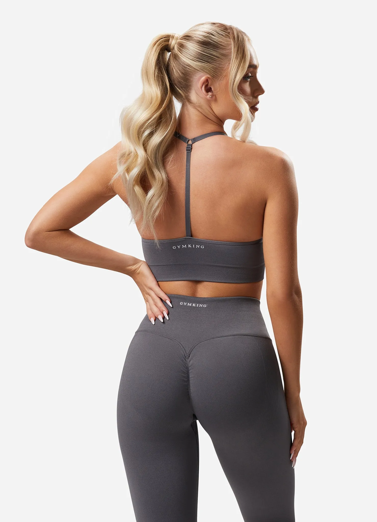 Gym King Sculpt Seamless Bra - Space Grey