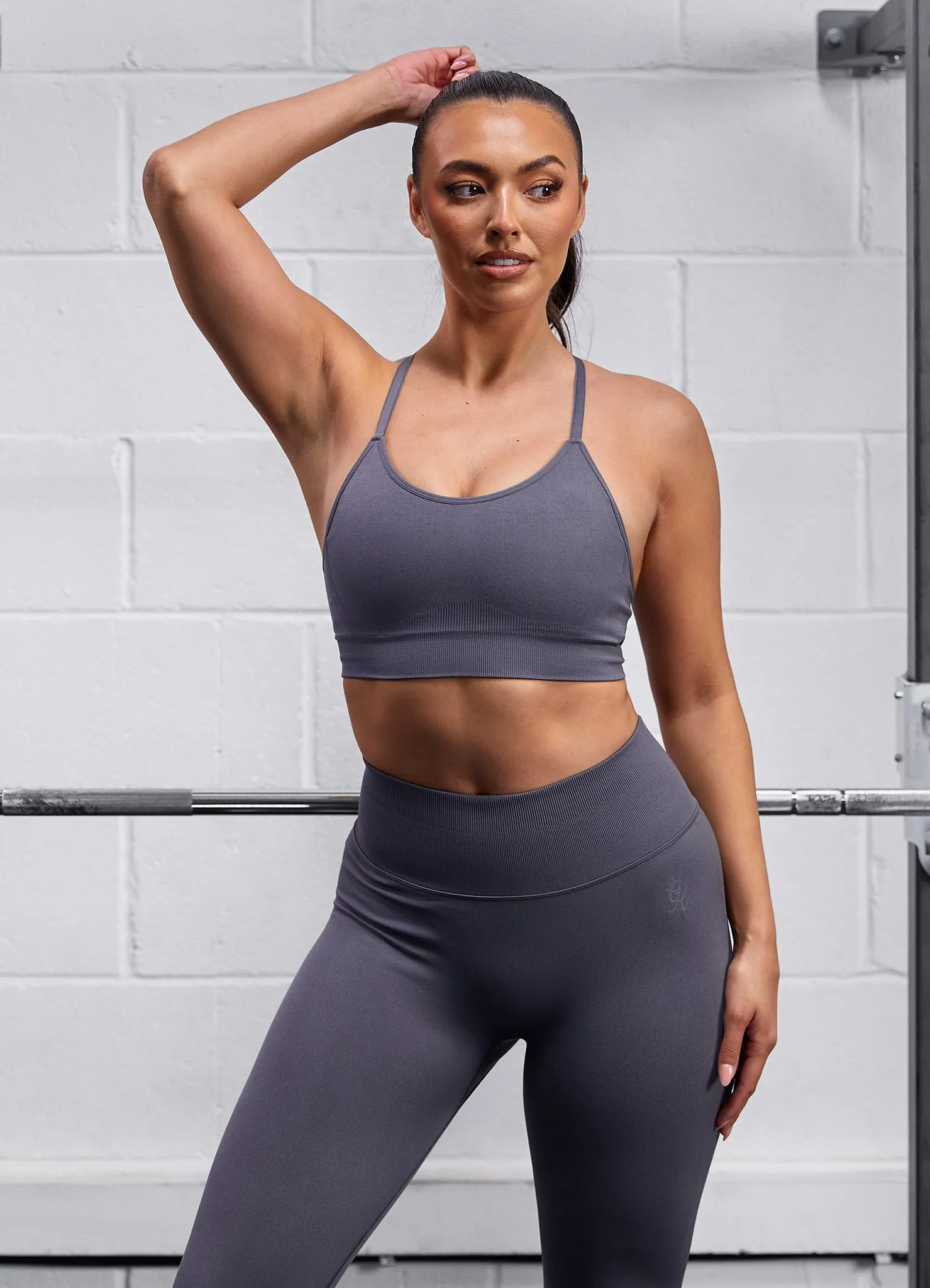 Gym King Sculpt Seamless Bra - Space Grey