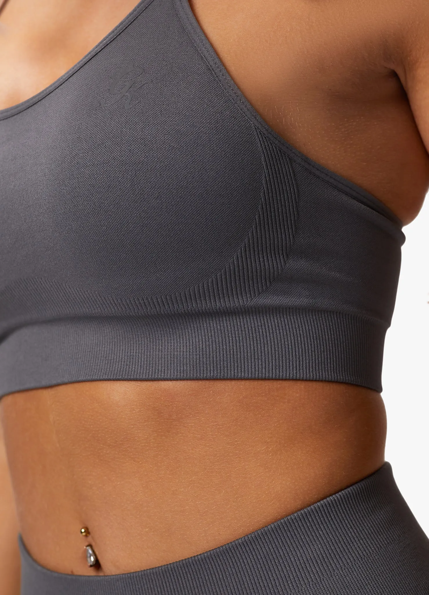 Gym King Sculpt Seamless Bra - Space Grey