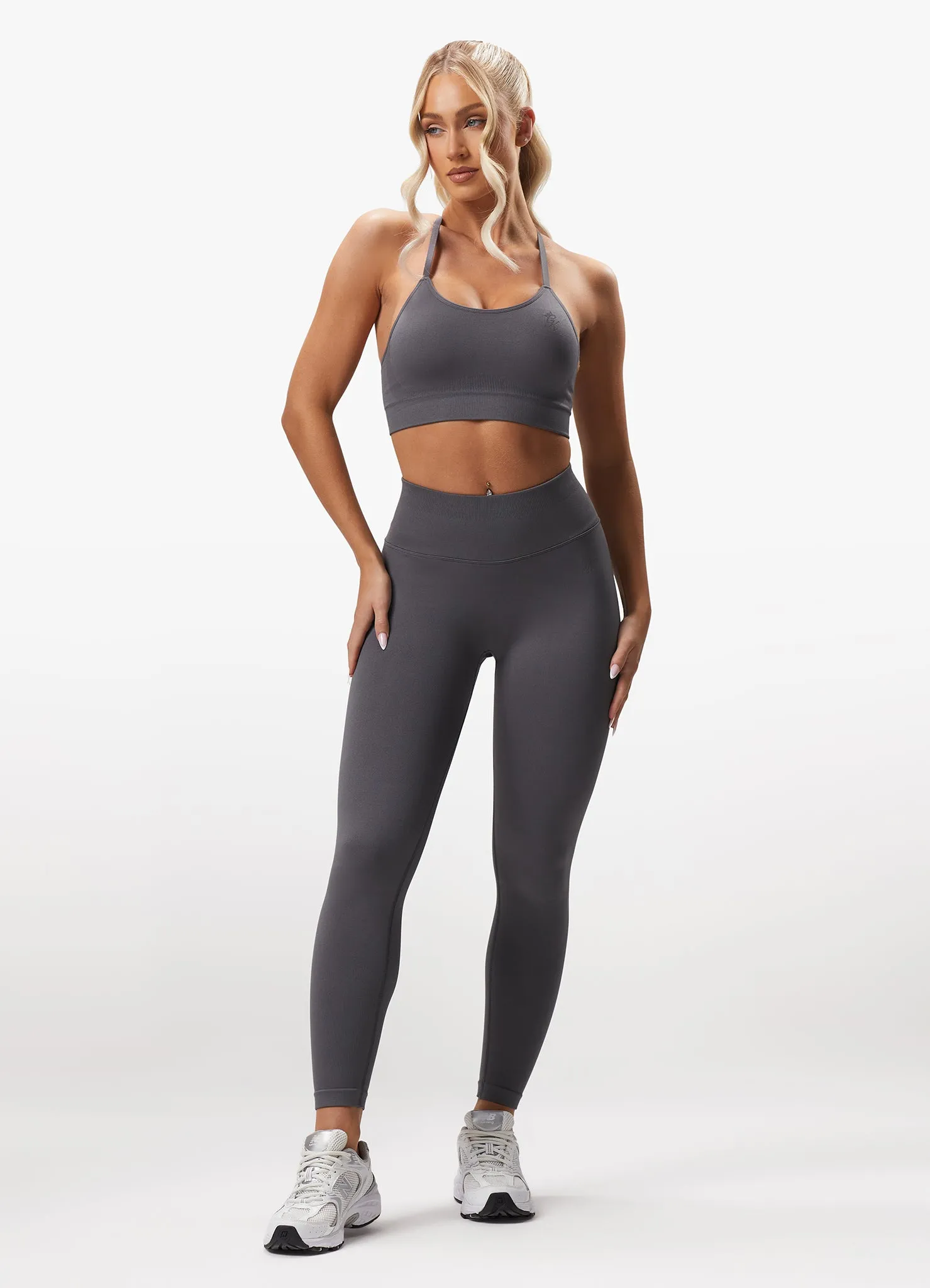 Gym King Sculpt Seamless Bra - Space Grey