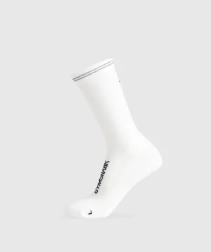 Gymshark Crew Running Socks - White