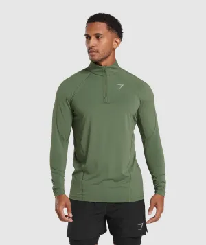 Gymshark Speed 1/4 Zip - Core Olive