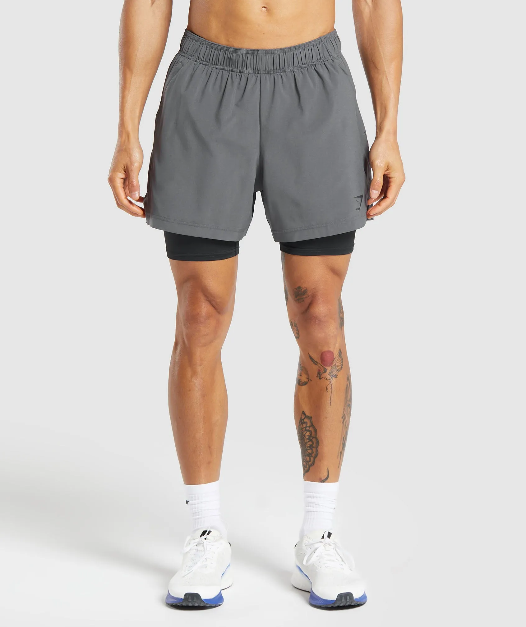 Gymshark Sport 5" 2 in 1 Shorts - Dark Grey/Black