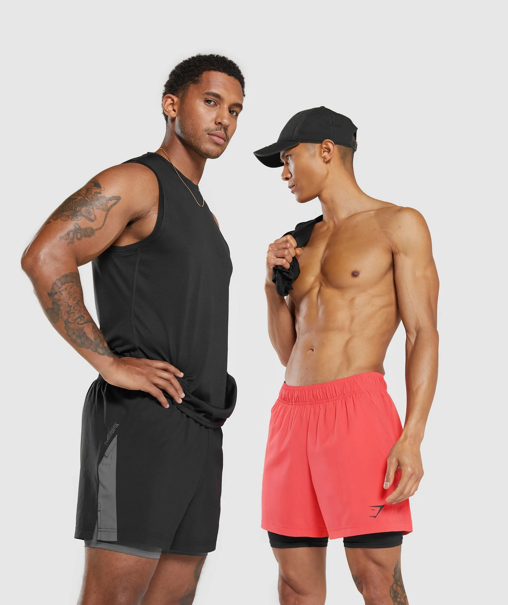 Gymshark Sport 5" 2 in 1 Shorts - Tropical Pink/Black