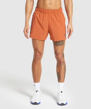 Gymshark Sport 5" Shorts - Muted Orange/Titanium Blue