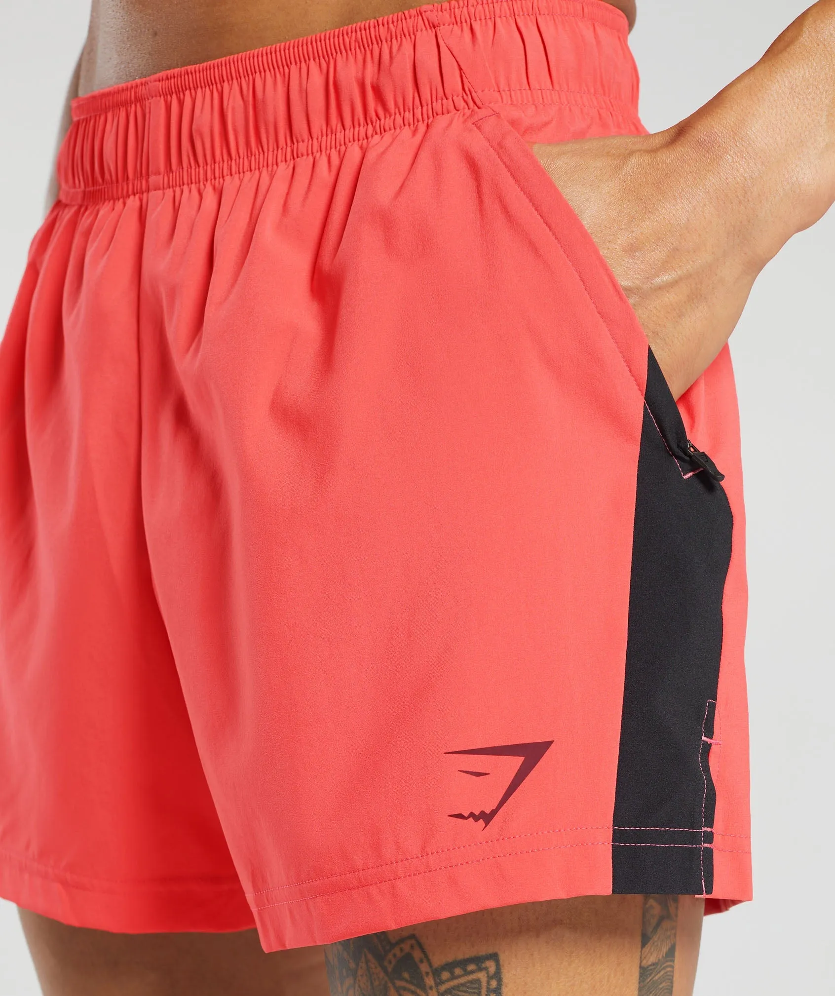 Gymshark Sport  5" Shorts - Tropical Pink/Black