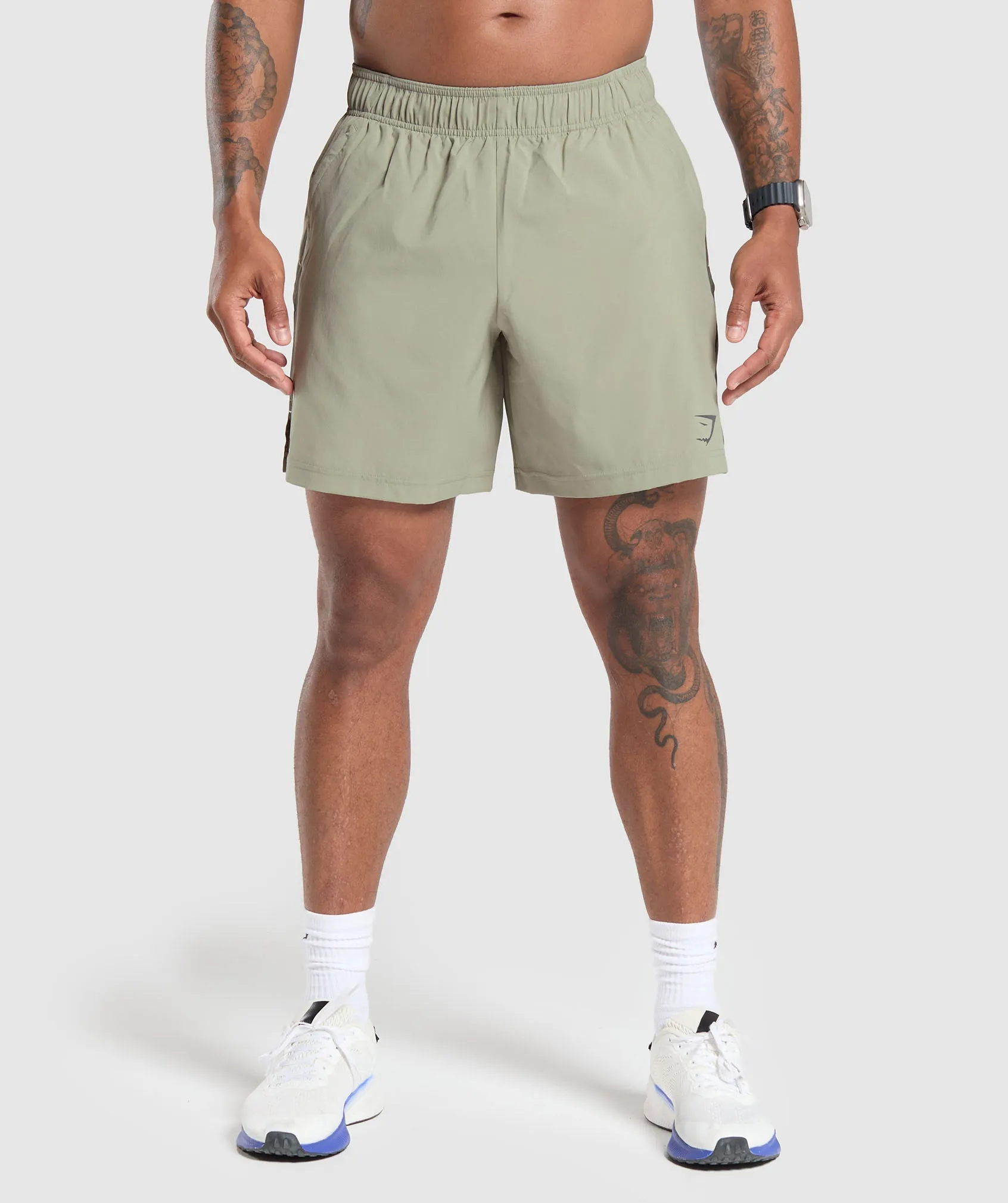 Gymshark Sport  7" Short - Chalk Green/Strength Green