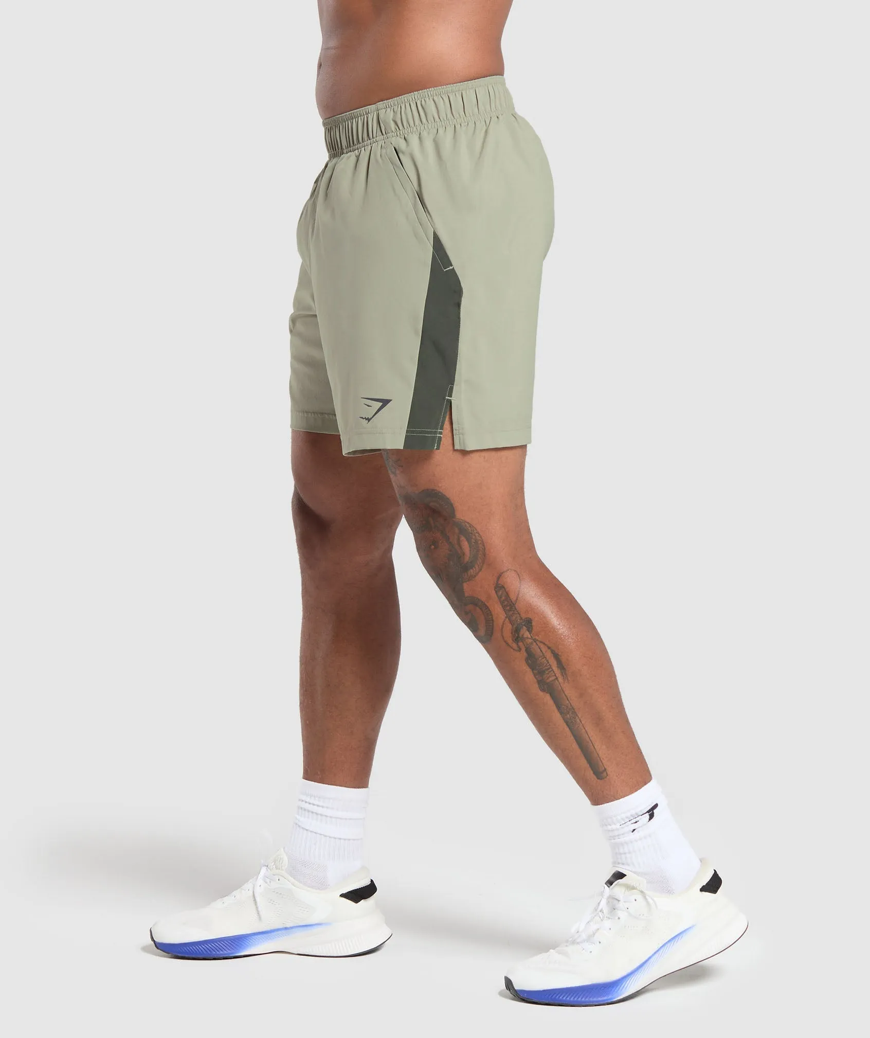 Gymshark Sport  7" Short - Chalk Green/Strength Green