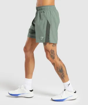 Gymshark Sport  7" Shorts - Unit Green/Strength Green