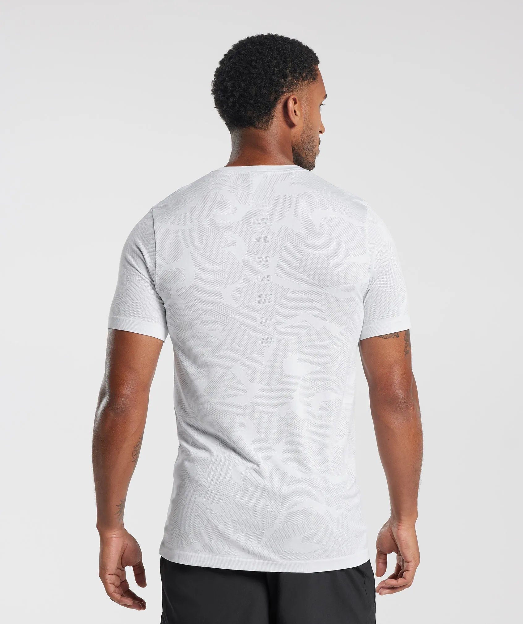 Gymshark Sport Seamless T-Shirt - White/Smokey Grey