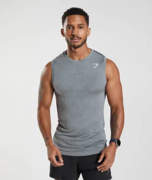 Gymshark Sport Seamless Tank - Drift Grey/Evening Blue