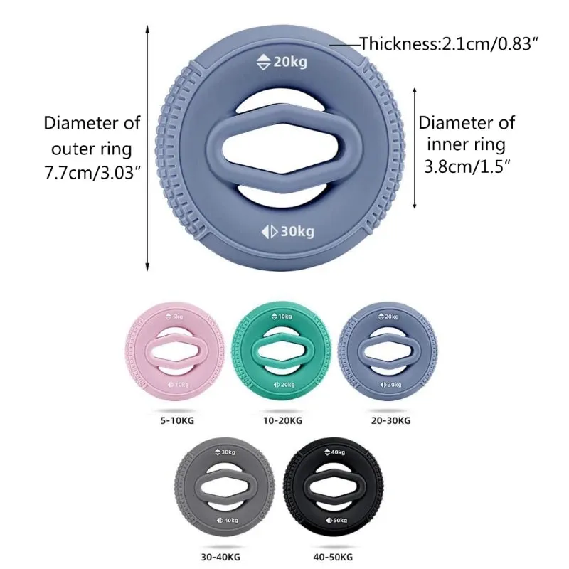 Hand Grip Strengthener Hand Finger Exerciser Forearm Rings Hand Exerciser Silicone Squeezer