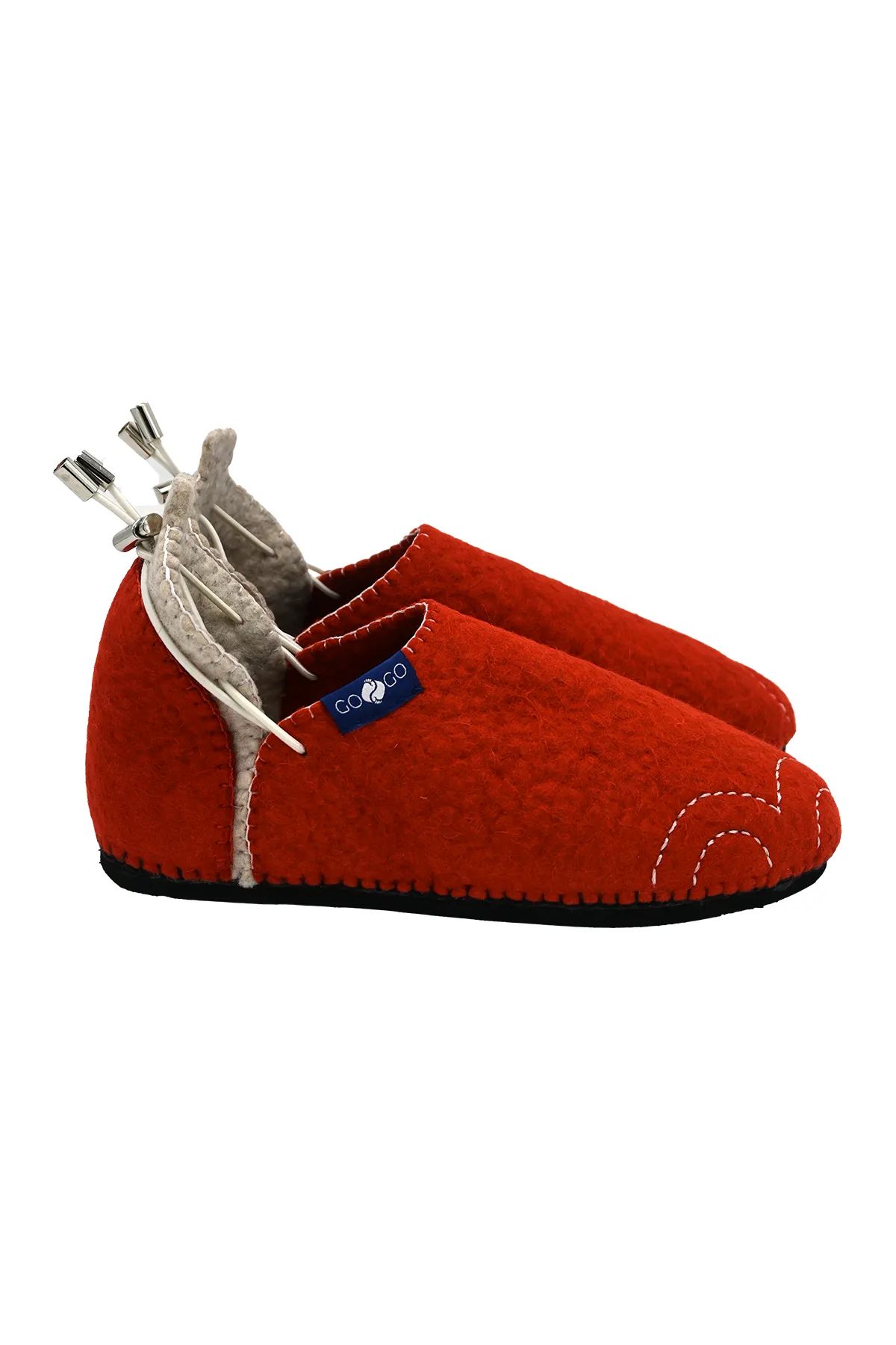 Handmade Wool Shoes Red