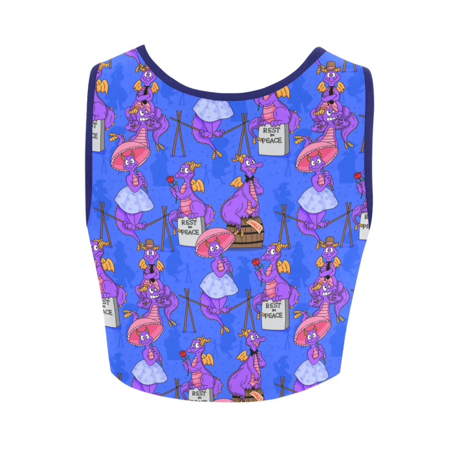 Haunted Mansion Figment Women's Athletic Crop Top