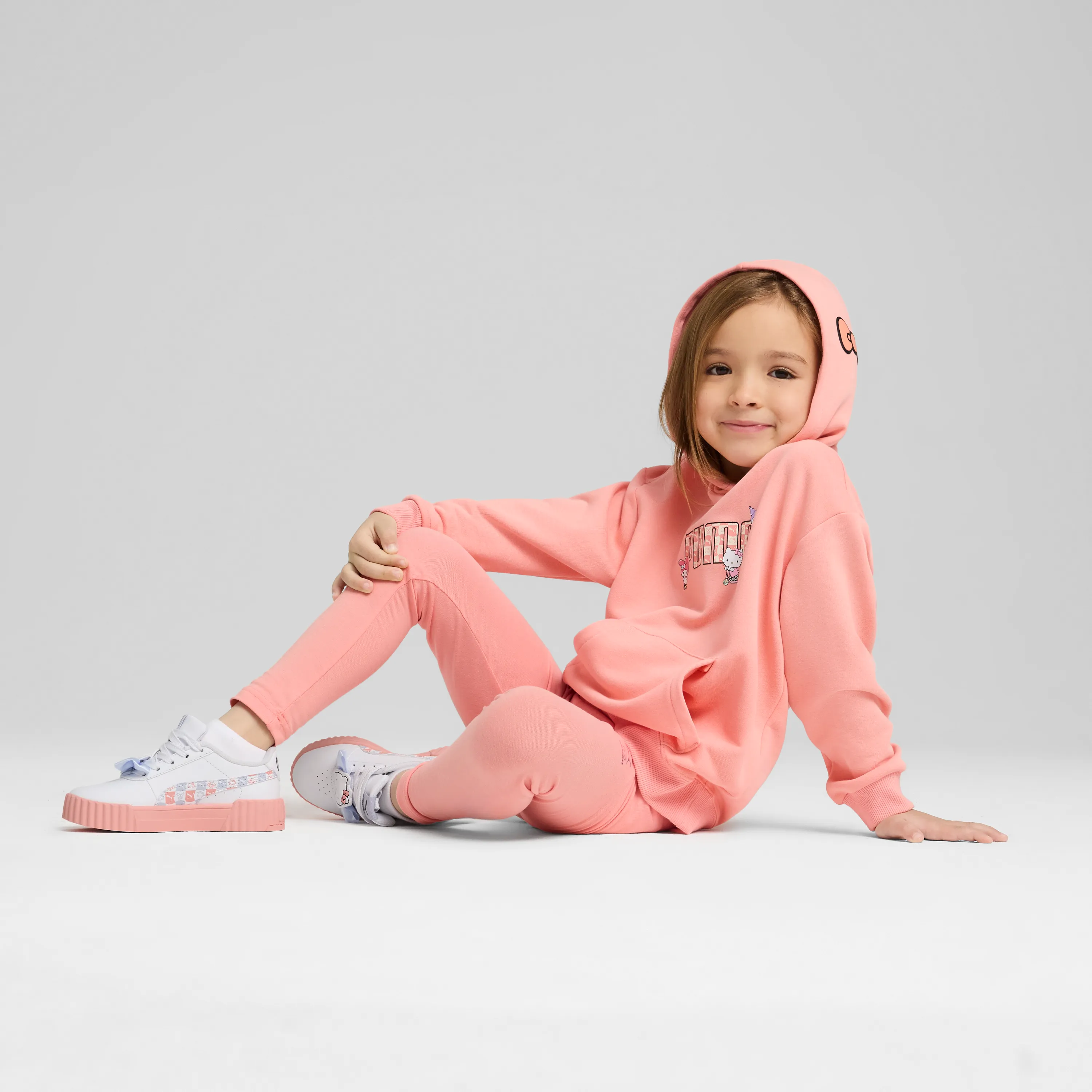 Hello Kitty and Friends x PUMA Kids Relaxed Hoodie (Pink Fruit)