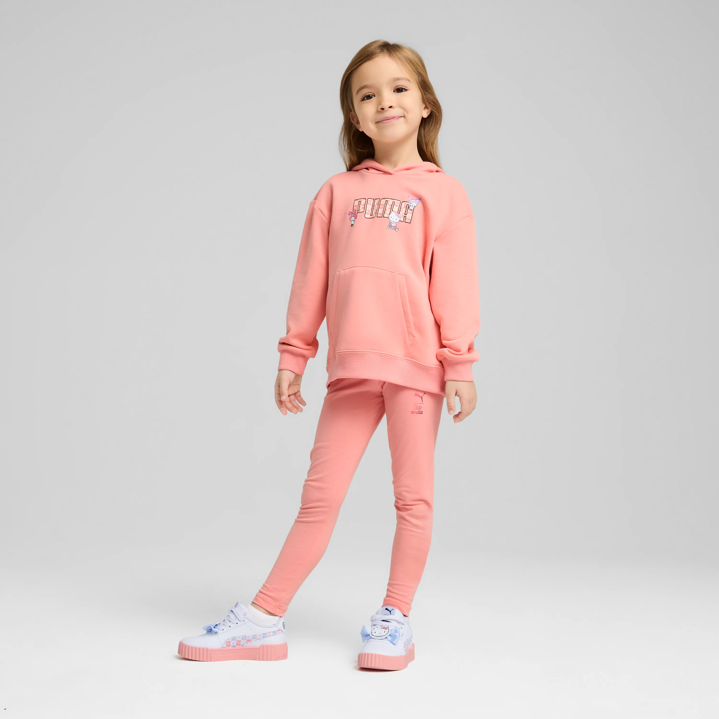 Hello Kitty and Friends x PUMA Kids Relaxed Hoodie (Pink Fruit)