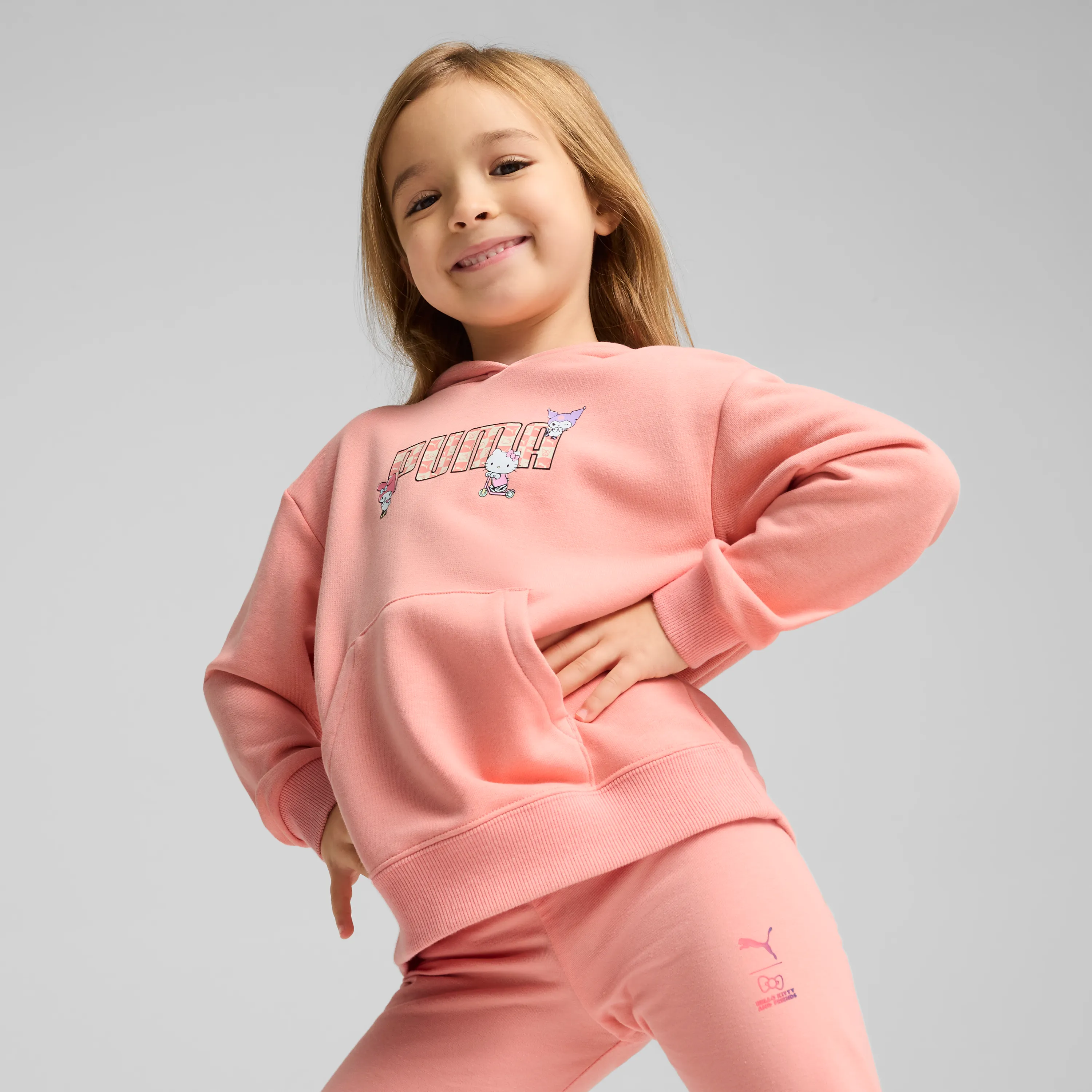 Hello Kitty and Friends x PUMA Kids Relaxed Hoodie (Pink Fruit)