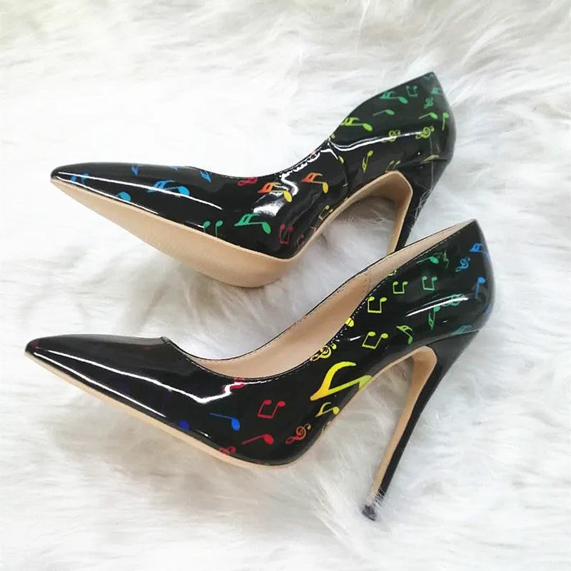 High-heels with Patterns Fashion Women Party Shoes