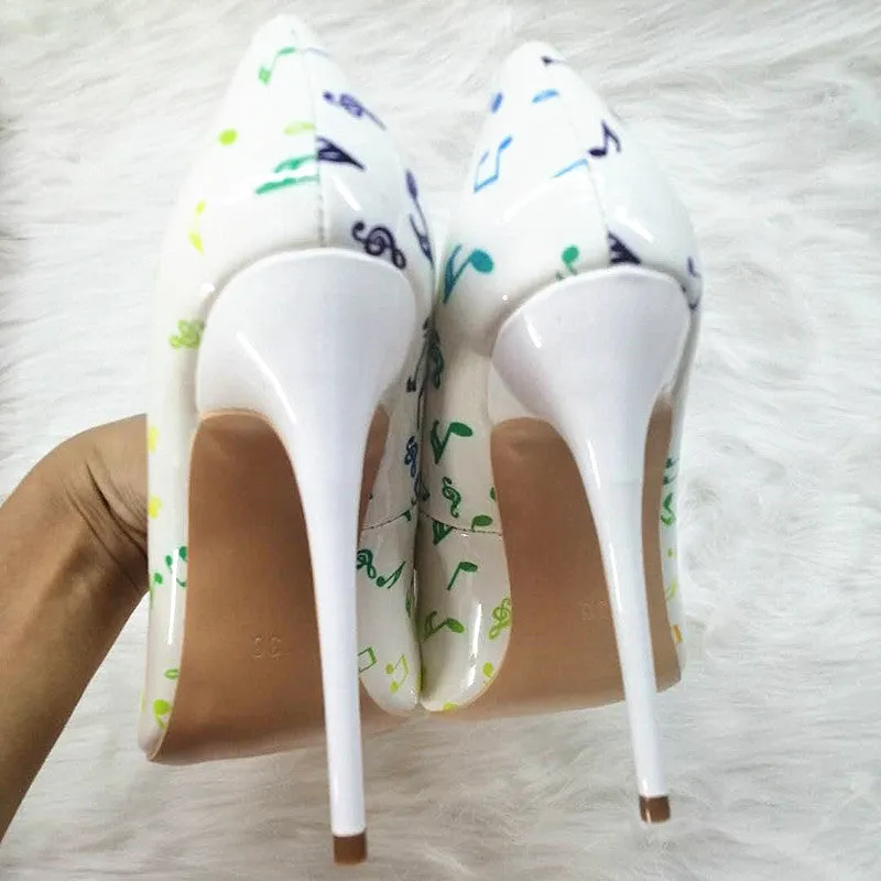 High-heels with Patterns Fashion Women Party Shoes