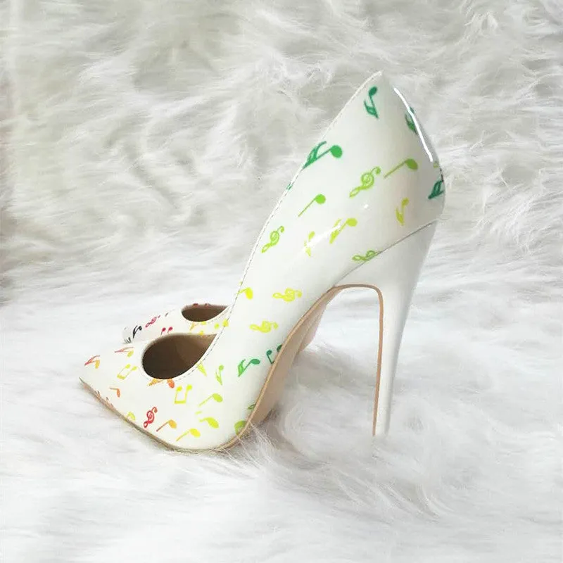 High-heels with Patterns Fashion Women Party Shoes