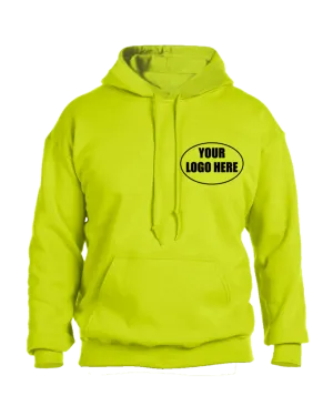 High Visibility Hooded Sweatshirt w/ Custom Logo