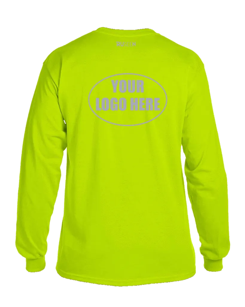 High Visibility Long Sleeve Shirt With Reflective Custom Logo