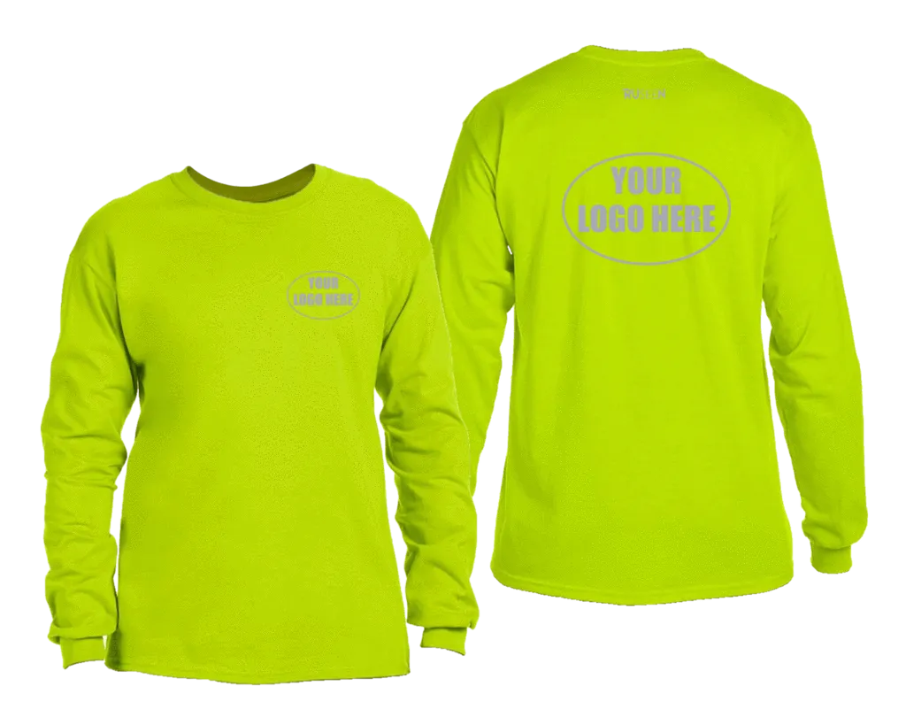 High Visibility Long Sleeve Shirt With Reflective Custom Logo