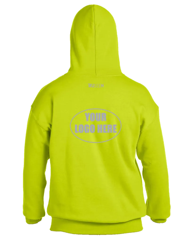 High Visibility Reflective Hooded Sweatshirt w/ Custom Logo