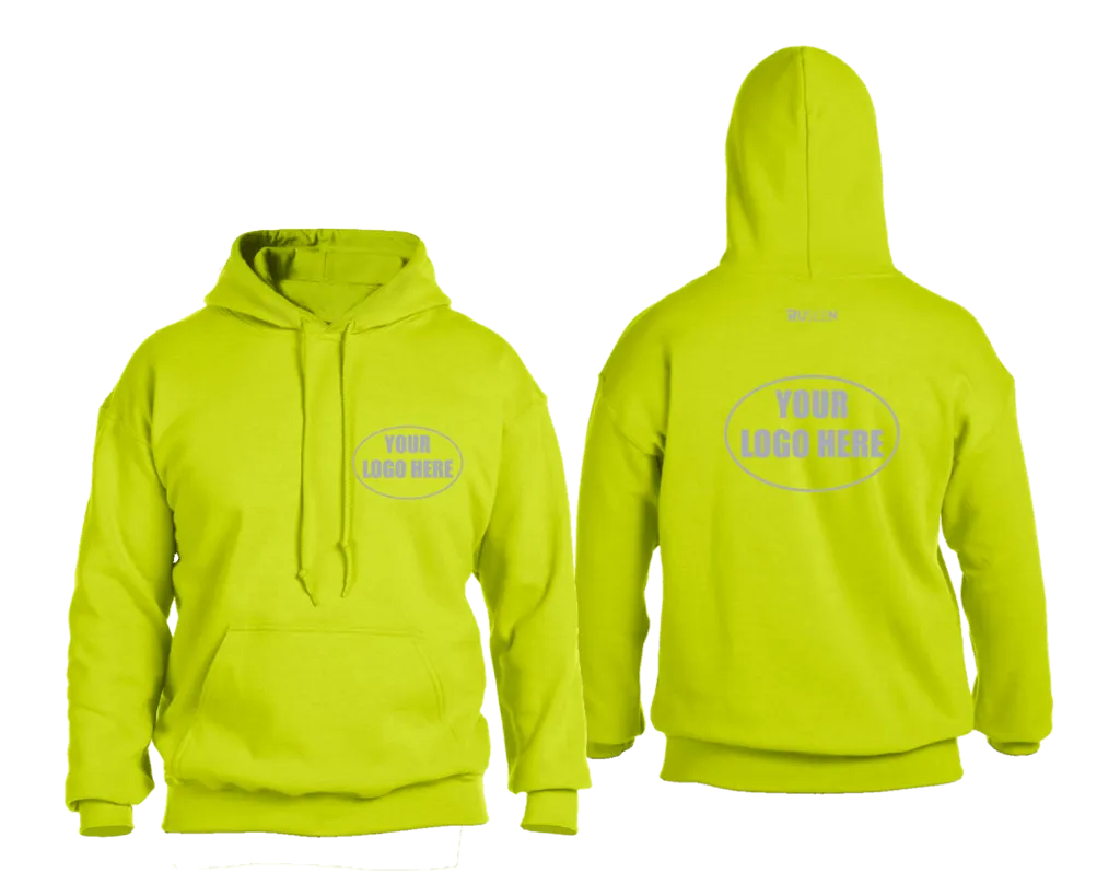 High Visibility Reflective Hooded Sweatshirt w/ Custom Logo