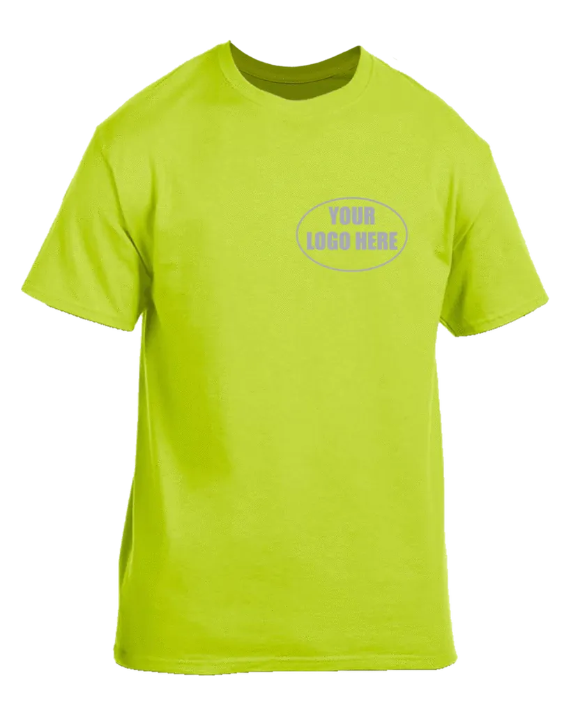 High Visibility Short Sleeve Shirt With Reflective Custom Logo