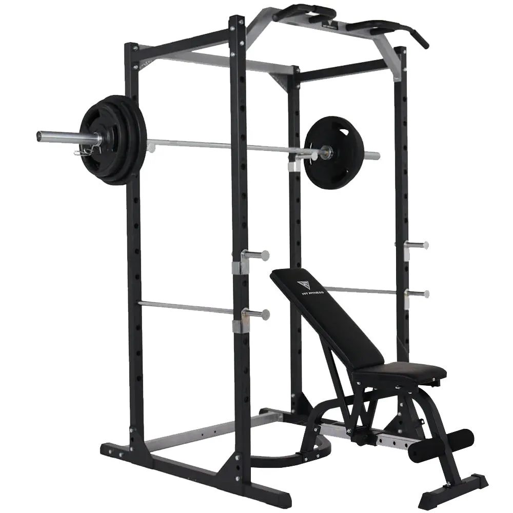 Hit Fitness Athletic Pack 120kg | Rack - Bench - Radial Plates