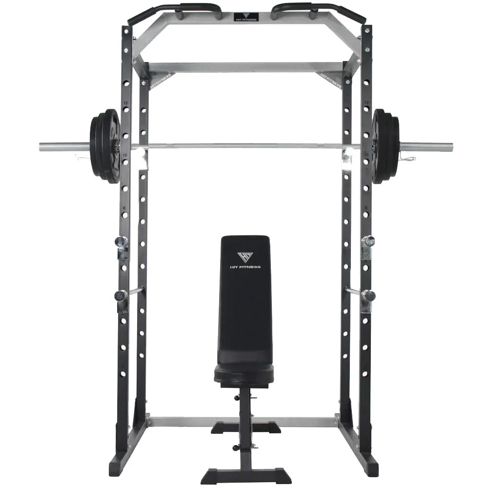 Hit Fitness Athletic Pack 120kg | Rack - Bench - Radial Plates