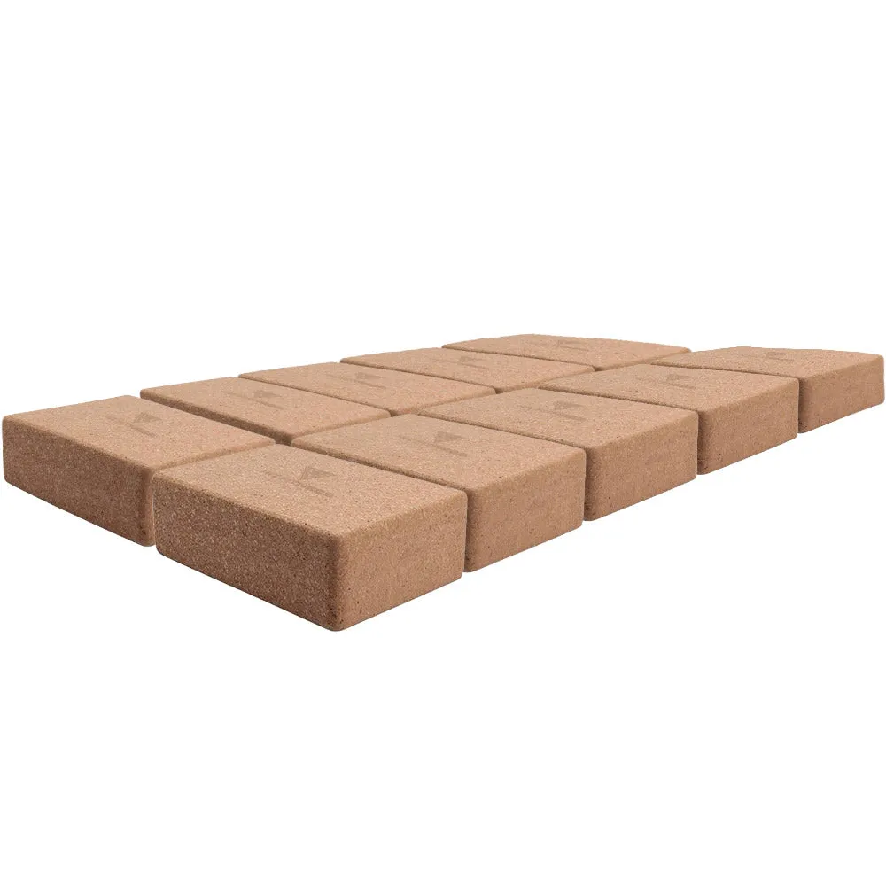 Hit Fitness Cork Yoga Brick (Small) | 10 Pack Bundle