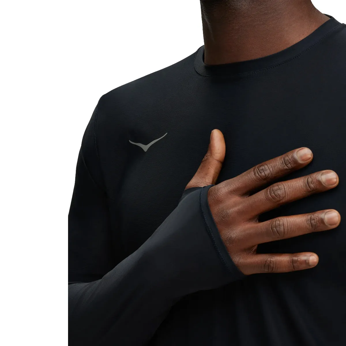 Hoka Airolite Run Long Sleeve Mens | Black