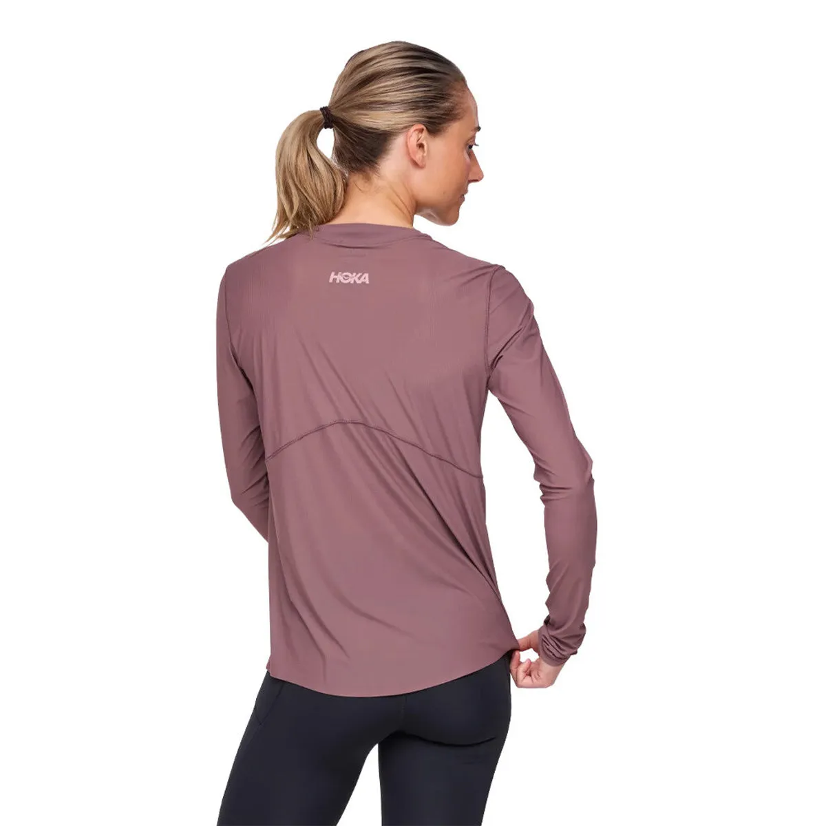 Hoka Airolite Run Long Sleeve Womens | Smokey Quartz