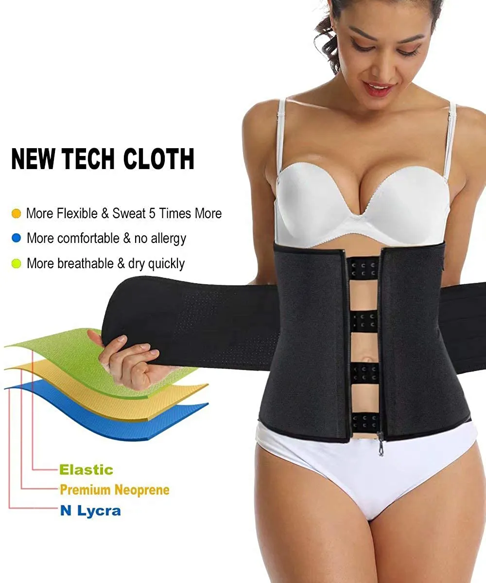 HOPLYNN Neoprene Sweat Waist Trainer Corset Trimmer Belt for Women Weight Loss, Waist Cincher Shaper Slimmer