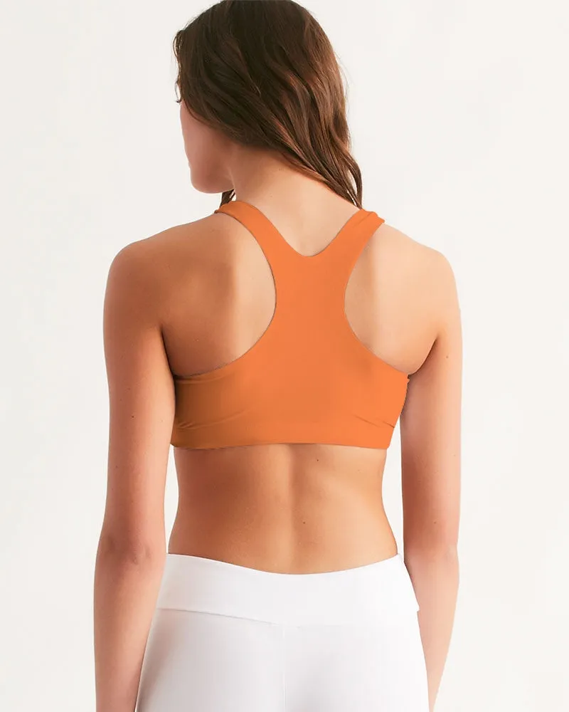 Hot Orange Women's Seamless Sports Bra