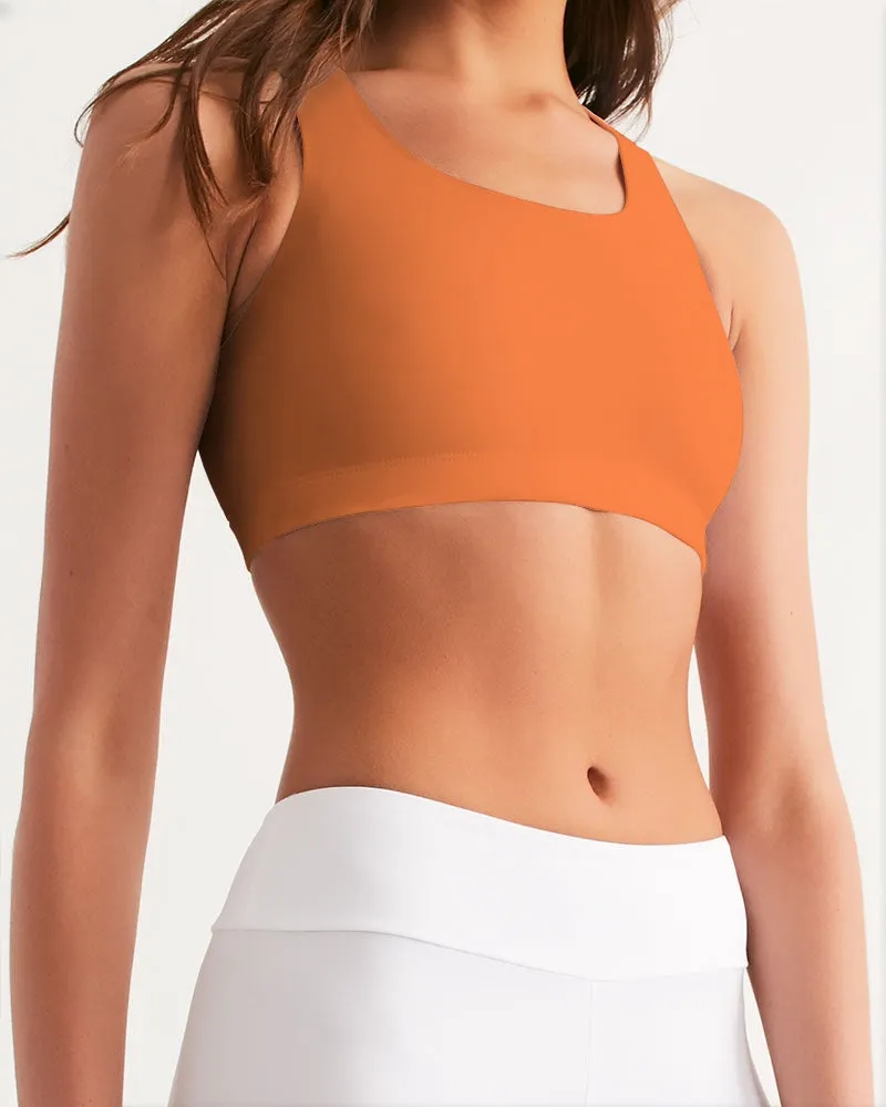 Hot Orange Women's Seamless Sports Bra