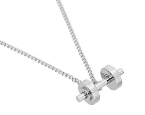 iShake sports n fitness metallic steel dumbell jewelry for boys and men