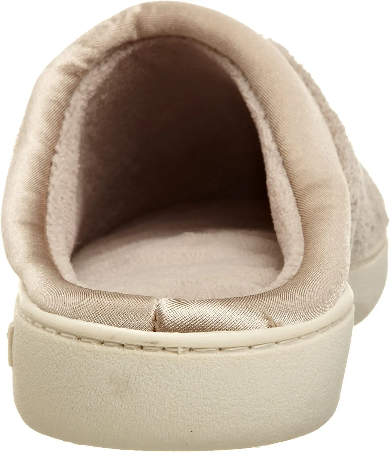 isotoner Women's Microterry Pillowstep Slippers with Satin Cuff