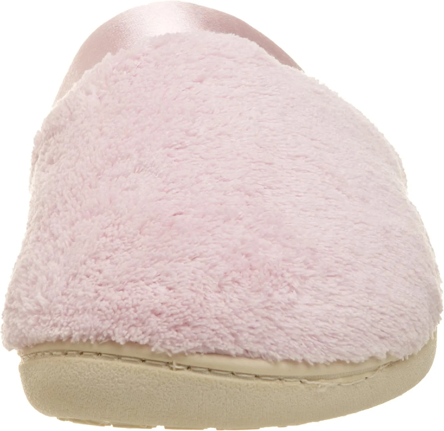 isotoner Women's Microterry Pillowstep Slippers with Satin Cuff