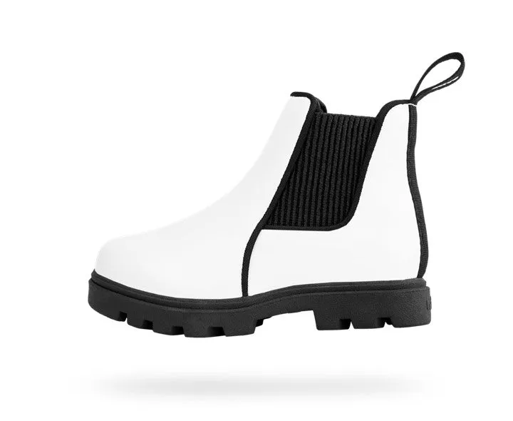 Kensington Treklite Kid's Chelsea Boot - Shell White Gloss/Jiffy Black