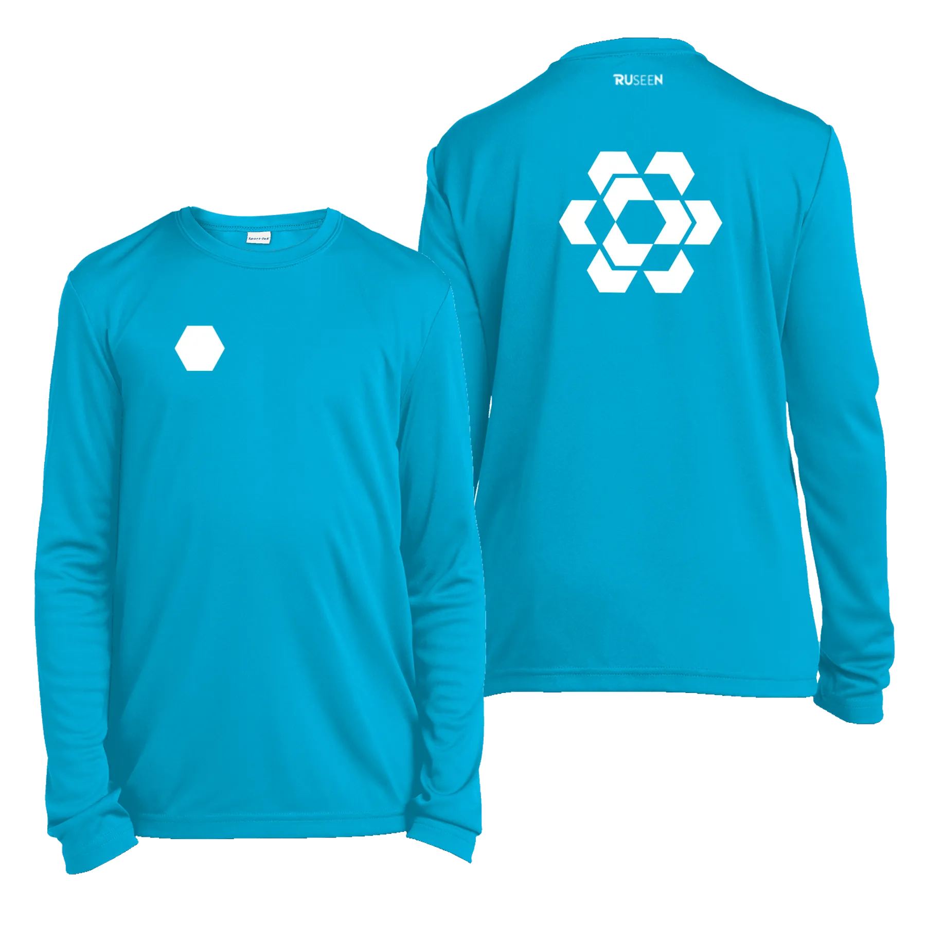 Kids Reflective Long Sleeve Shirt - Fractured Hexagon