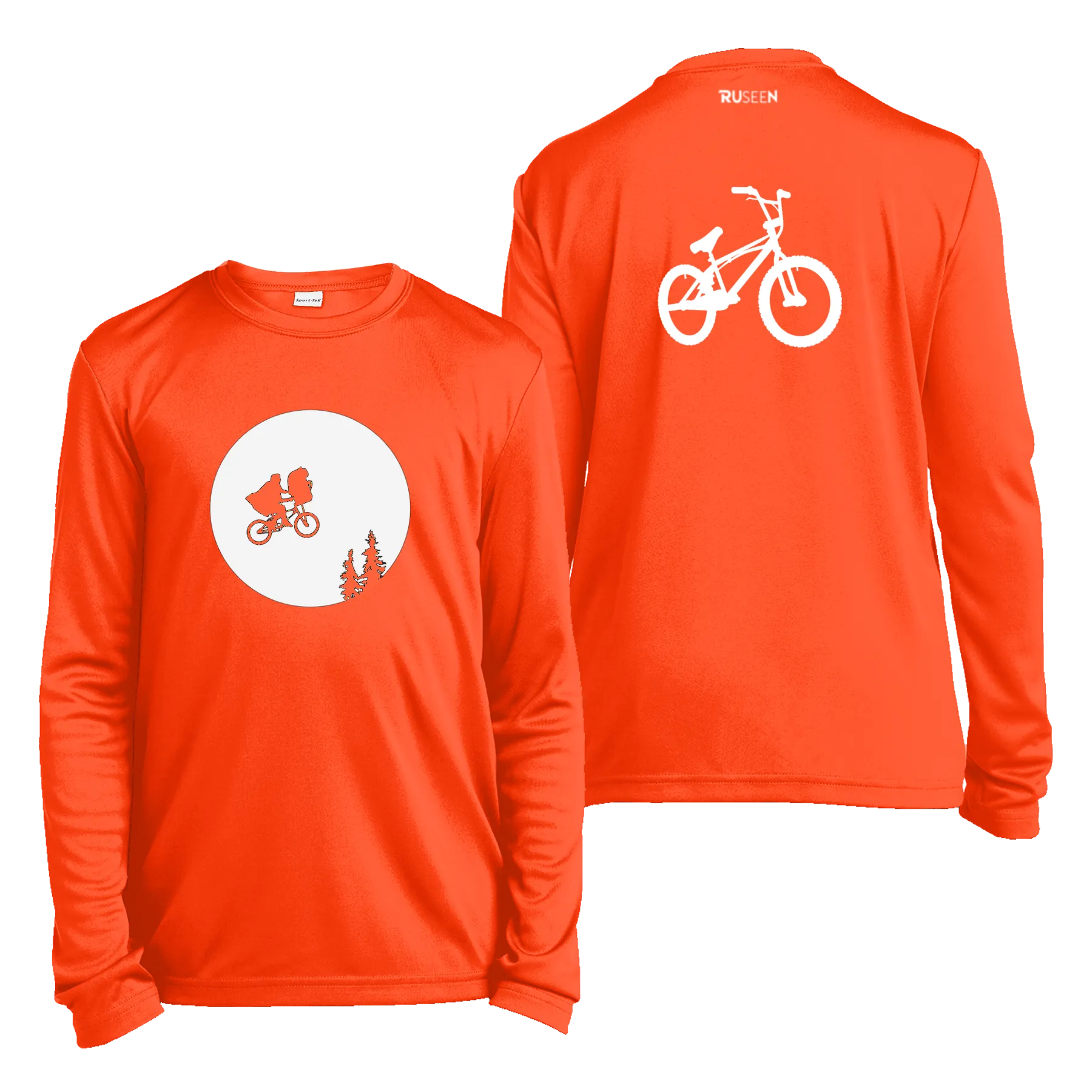 Kids Reflective Long Sleeve Shirt - Retro Bike