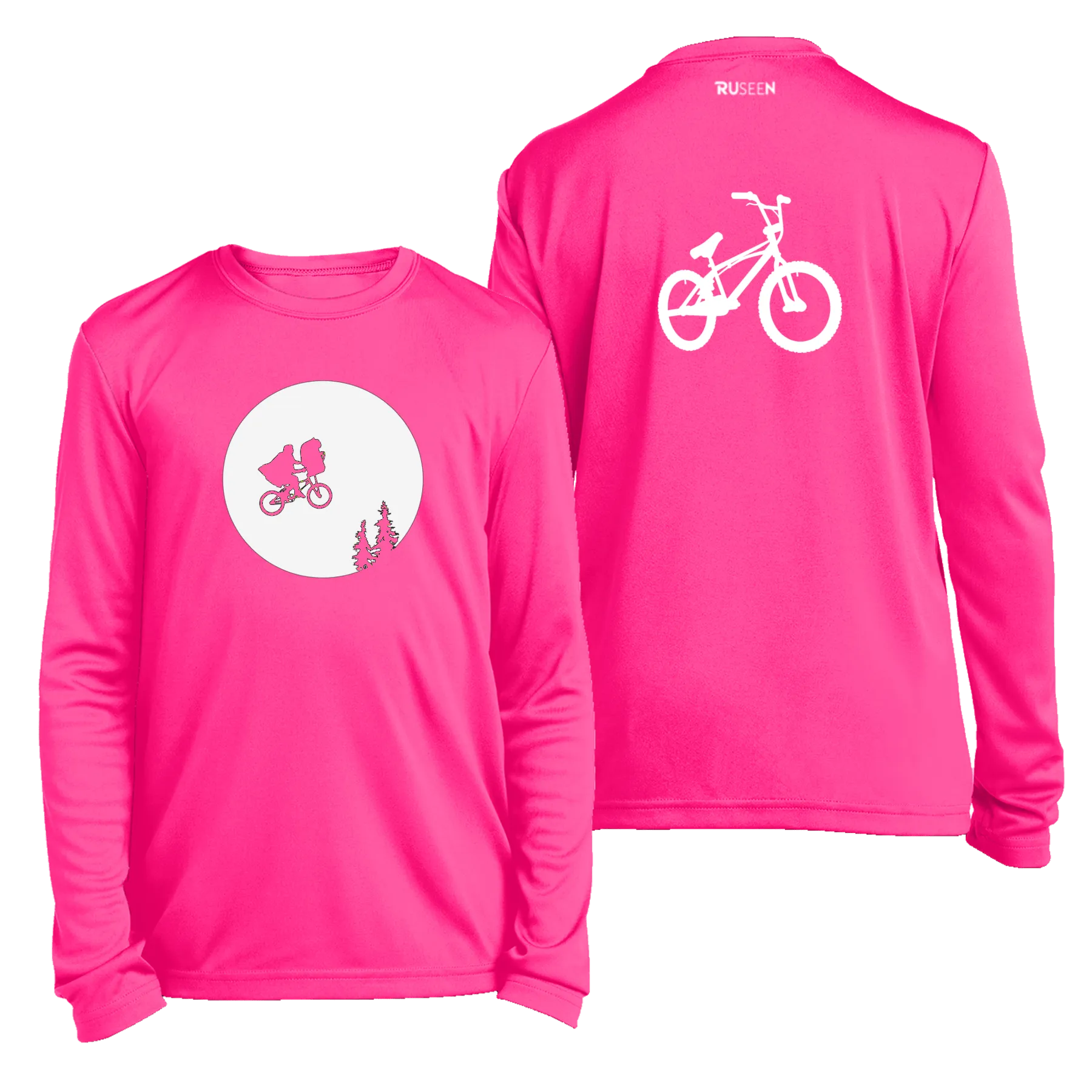 Kids Reflective Long Sleeve Shirt - Retro Bike