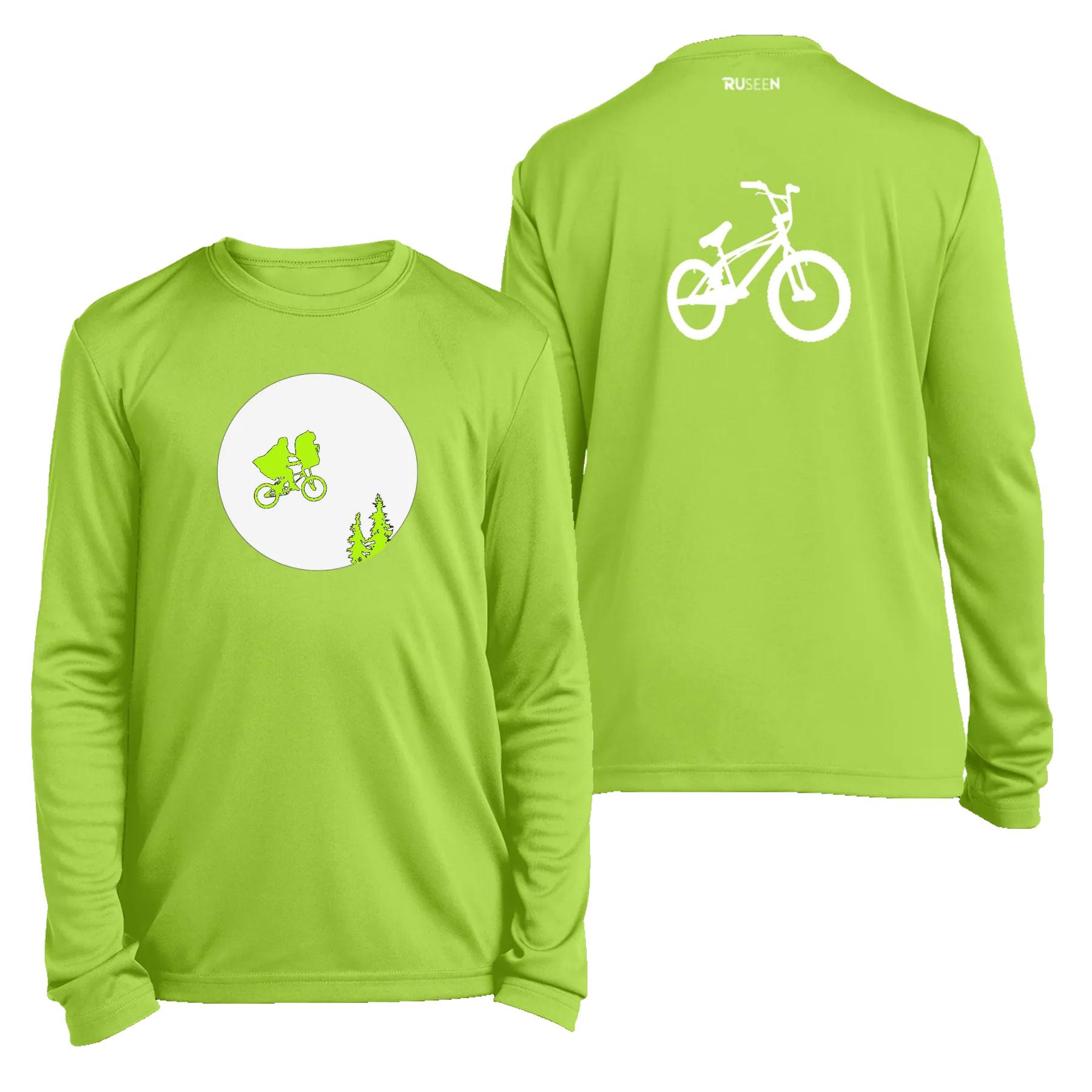 Kids Reflective Long Sleeve Shirt - Retro Bike