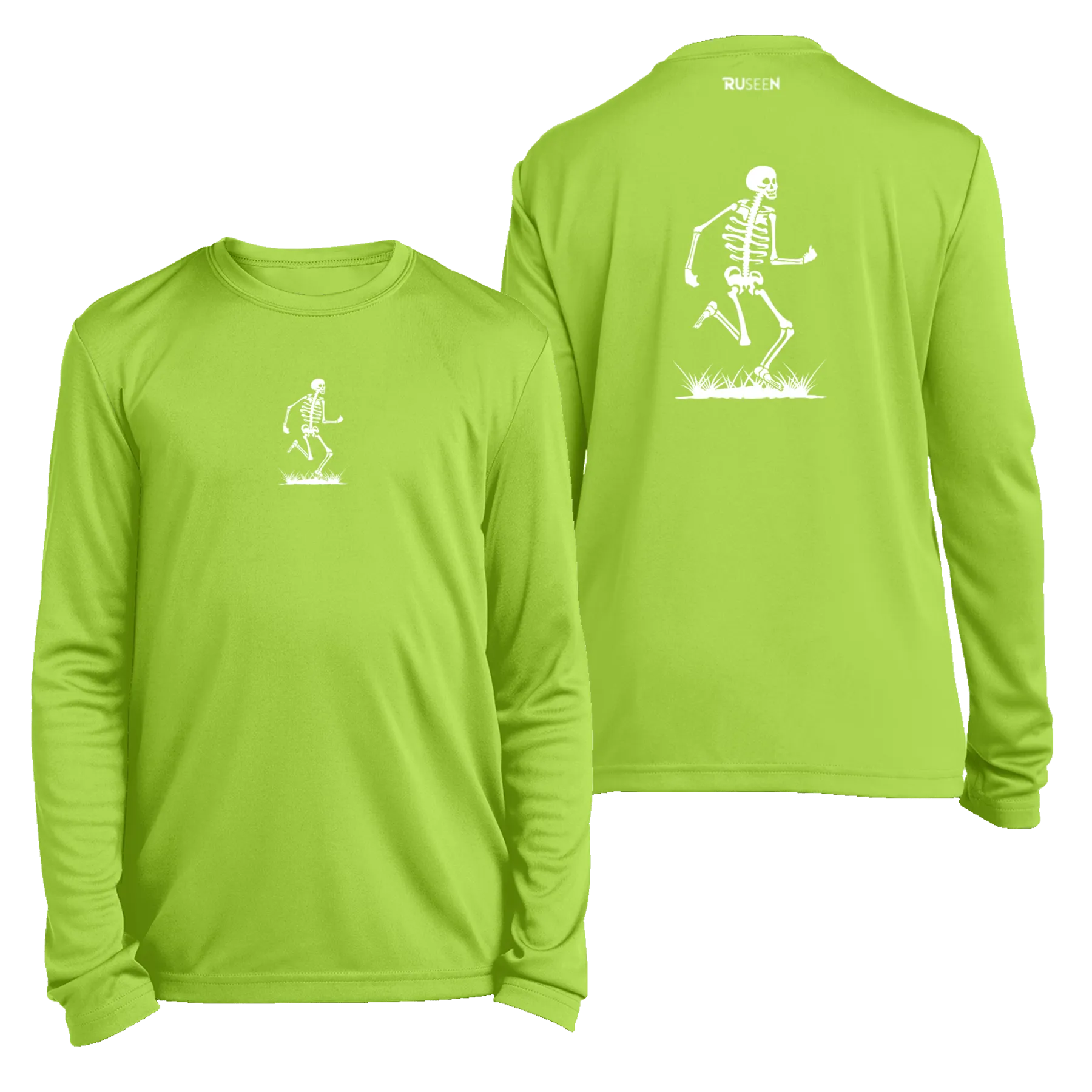 Kids Reflective Long Sleeve Shirt - Skeleton